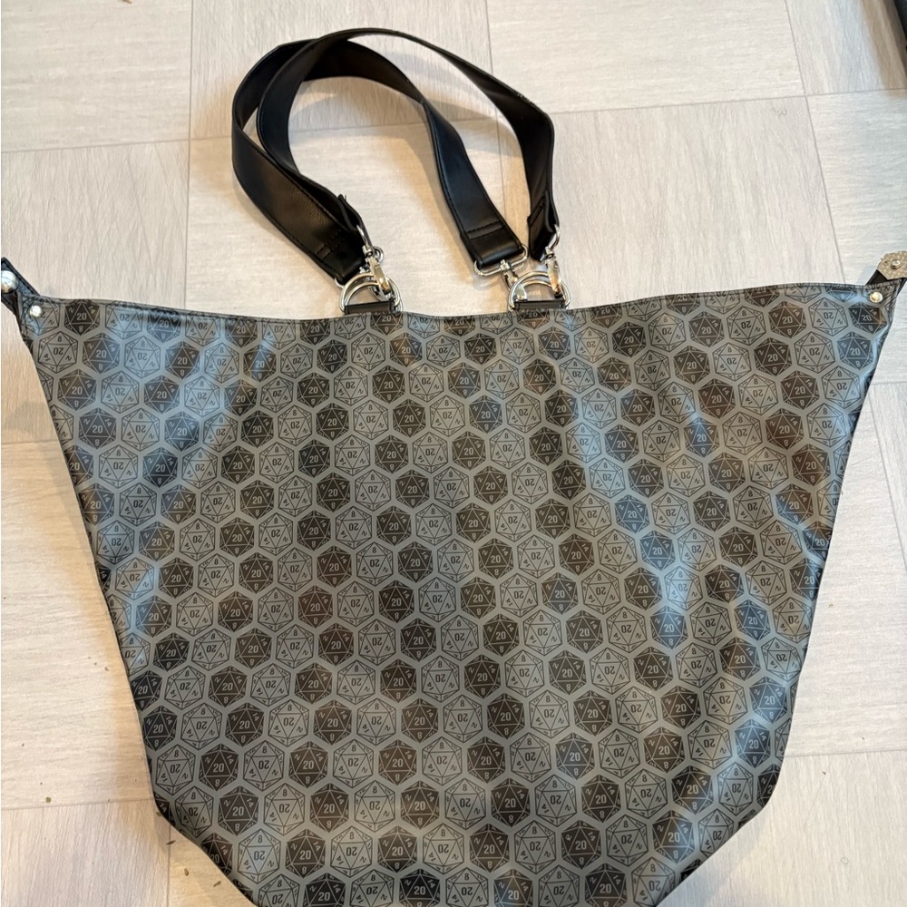 Stylish Black and Gray Tote Bag